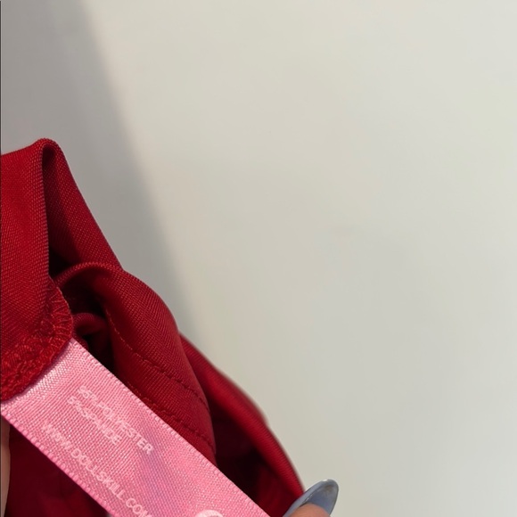 Sugar Thrillz Elegant Red Spaghetti Strap mini slip dress new - Picture 3 of 5